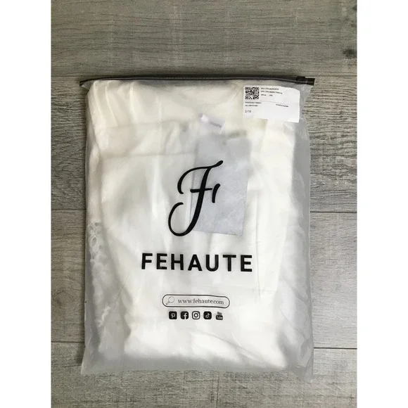 Fehaute Women's White Lace Classic Square Neck A-Line Maxi Dress Size XXL NWT - Picture 10 of 10